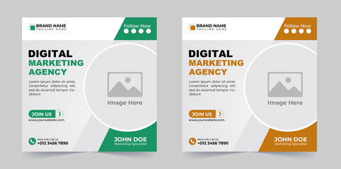 Digital marketing agency and corporate social media post template
