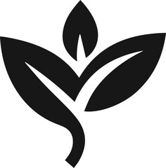 flowers and leaves vector silhouette, vector flower vector leaf or flower elements for design 