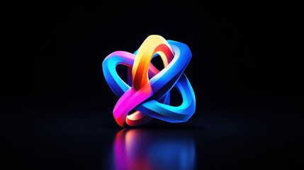 Fototapeta premium Sculpted 3D clay network icon with a handcrafted yet futuristic feel.