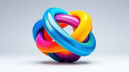 Eye-catching 3D clay-style network icon with an organic, handcrafted look.