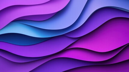 Obraz premium Elegant wallpaper with soft lavender geometric waves and gradients.