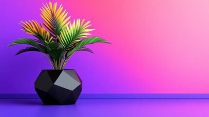 Modern wallpaper with a gradient pink geometric background.