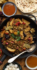 Mung Bean Salad. A traditional Turkish dish during fasting in the month of Ramadan