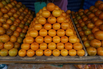 Fresh oranges in Vang Vieng laos 