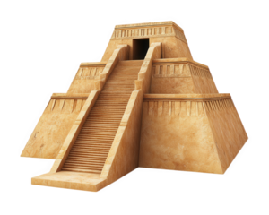 towering Sumerian ziggurat with massive stone steps and intricate carvings, showcasing ancient architectural brilliance and cultural significance