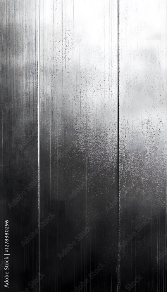 Poster metallic panels feature vertical lines with a gradient coloration