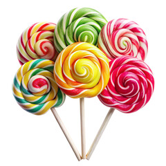 candy lollipops on a transparent background