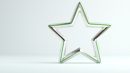 Obraz premium Creative star-shaped decoration on minimalist surface studio setting 3d design modern aesthetic