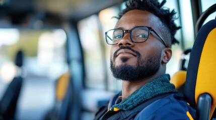 Determined black male with disability confidently working on a van