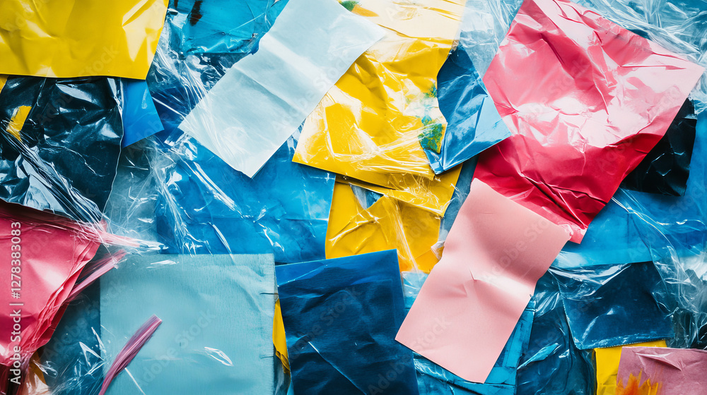 Poster white paper stickers, adhesive patches and tapes. blank crumpled labels different shapes isolated on