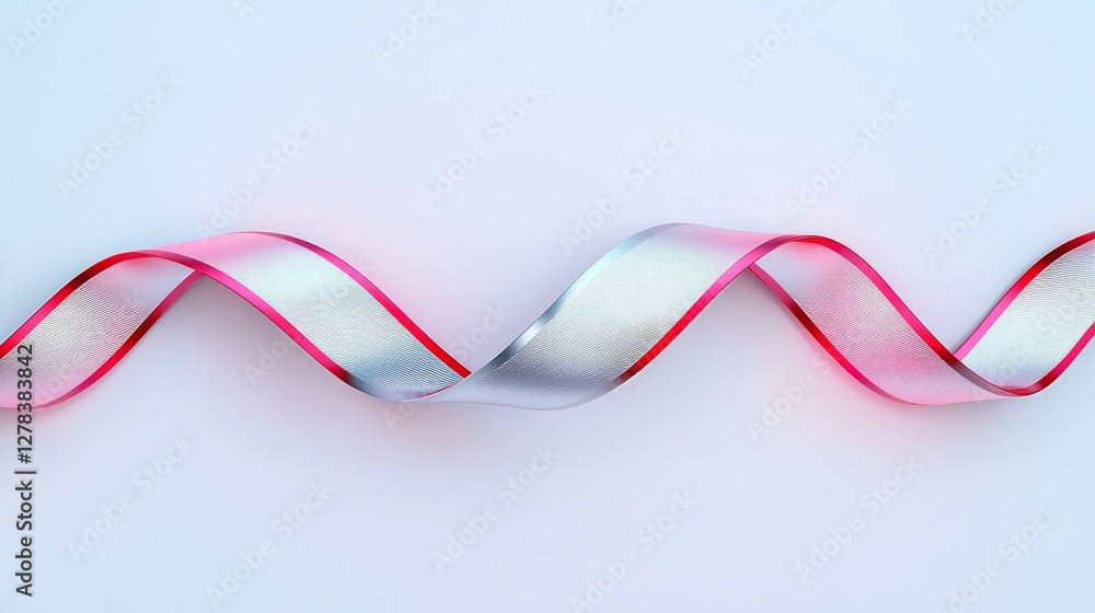 Poster creative ribbon design studio artistic presentation minimalist environment close-up view visual appe