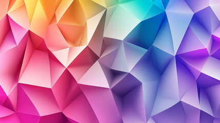 Fototapeta premium Abstract template horizontal banner with color triangle pattern