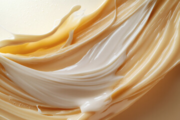 Swirls of skin cream texture