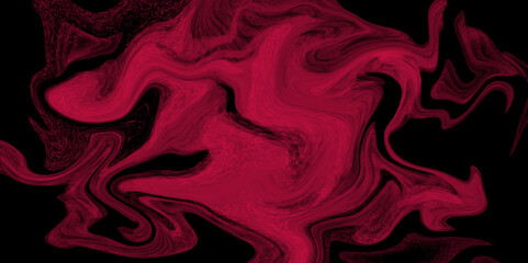 Colorful liquid. Fluid motion ink water design. Trendy marble liquid paint on water background. Black with red accents art background fluid. Liquid marble. Art, 3D, mixed oil paints. 