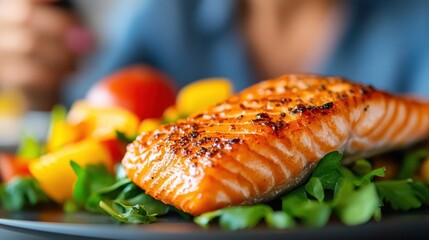 Engaging online business student teaches with enthusiasm through video call