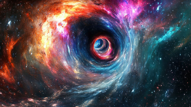 Avibrantcosmicswirlsurroundingablackhole