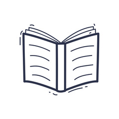 Illustration of an open book symbolizing knowledge and learning.