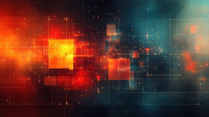 Fototapeta premium Abstract digital network data flow