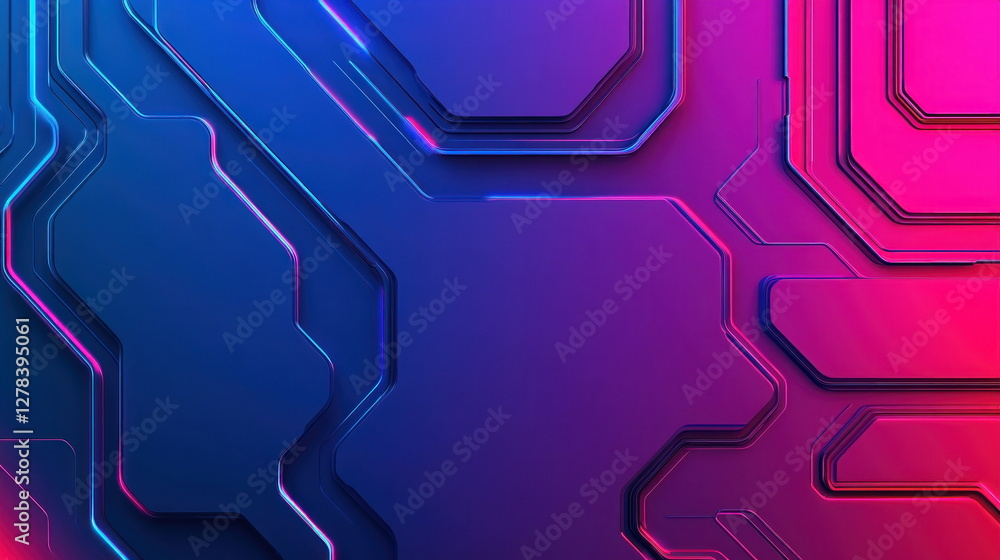 Poster futuristic abstract background with geometric shapes and lines