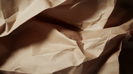 Intricate Crumpled Brown Paper Texture Design