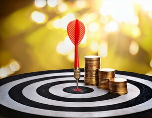 Money Making Strategies Depicted with Bullseye