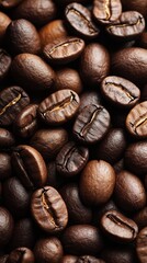 Close-up of Roasted Coffee Beans