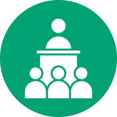 Lecture Hall glyph circle icon