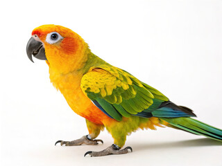 Parrot isolated on white background
