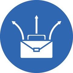 Career Counseling glyph circle icon