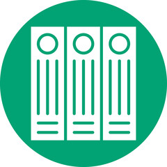 Files glyph circle icon