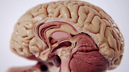 Obraz premium Detailed Anatomy of the Human Brain - A Scientific Exploration