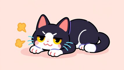 Cute cat on clear background