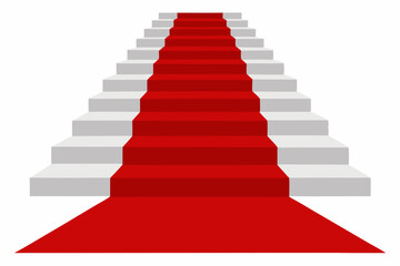 red carpet on white background