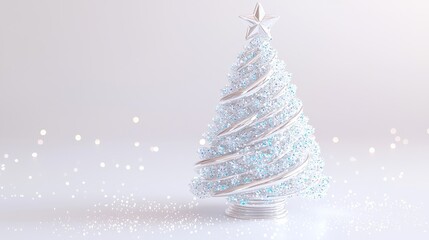 Elegant christmas tree decoration home digital art minimalist close-up holiday spirit