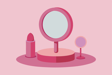 pink lipstick on a white background