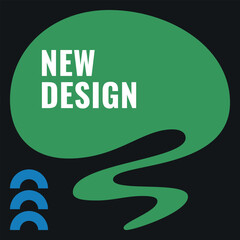 Abstract bubble title shape. Vector fluid element headline design. Modern playful wave form for background design. Graphic typography logo figure, bubble, blob, circle, splash, splodge