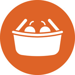 Harvest Basket glyph circle icon