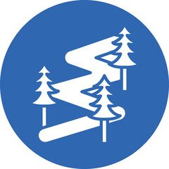 Forest Trail glyph circle icon