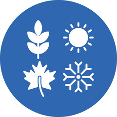 Frosted Leaves glyph circle icon