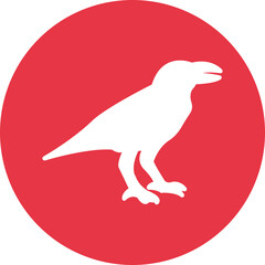 Crows on Branch glyph circle icon