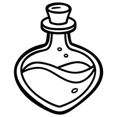 Minimalist Love Vial Line Art
