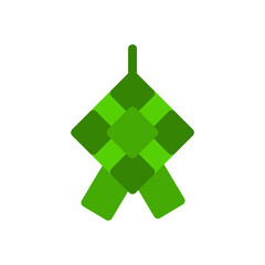 ketupat traditional food flat icon illustration