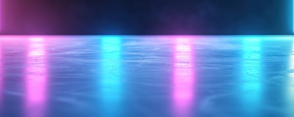 Vibrant neon lights dance urban nightscape digital artwork futuristic environment low angle view visual innovation