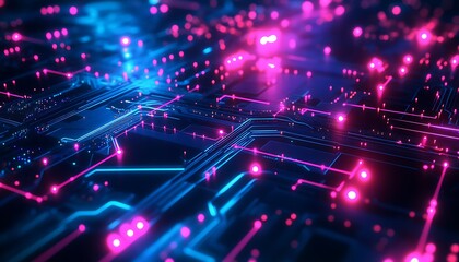 Fototapeta premium Glowing Circuit Board (1)