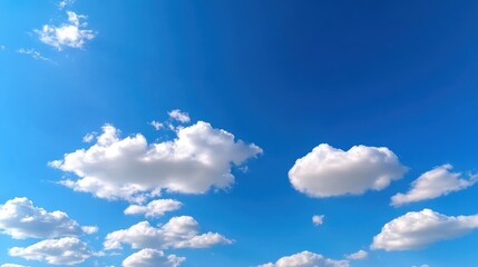 Fototapeta premium Heart-shaped clouds drifting softly in a blue sky filled with wonder