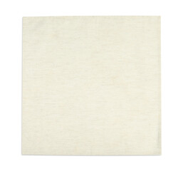 Light napkin isolated on white, top view