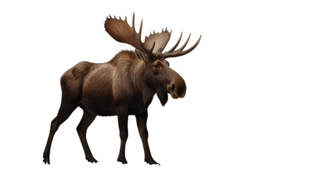 animal moose on a transparent background. elk on a transparent background