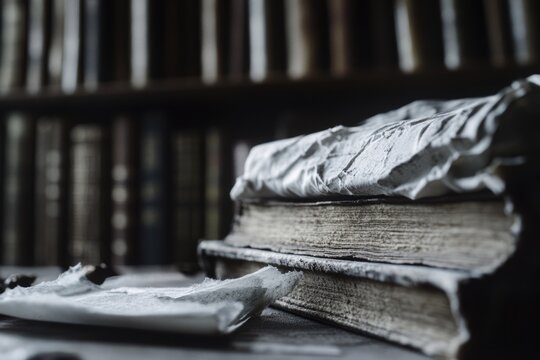A collection of books arranged neatly on a table