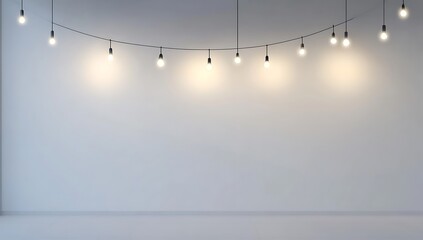 Modern minimalist abstract background, 3D render of a white, empty virtual room with soft lighting