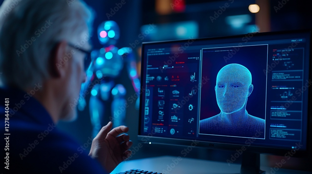 Poster senior engineer develops a digital human avatar with advanced robotics